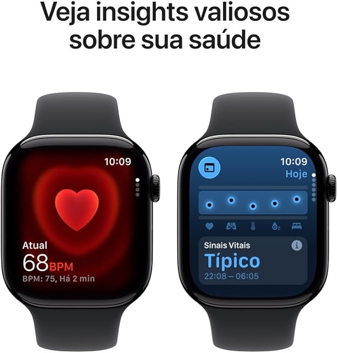 Apple Watch Series 11 GPS, Caixa em alumínio rosa‑dourado de 46 mm com Bracelete desportiva rosa leve - M/G - Imagem 4