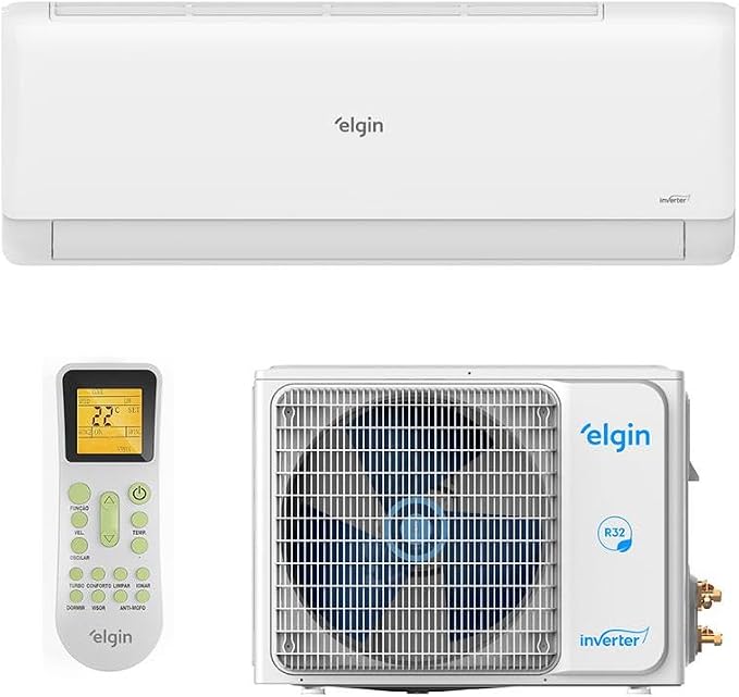 Ar-Condicionado Split HW Inverter Elgin Eco III Wi-Fi 9.000 BTUs R-32 Quente/Frio 220V