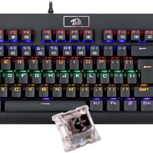 Teclado Mecânico Redragon Dark Avenger Preto Iluminação Rainbow Switch Marrom K568R
