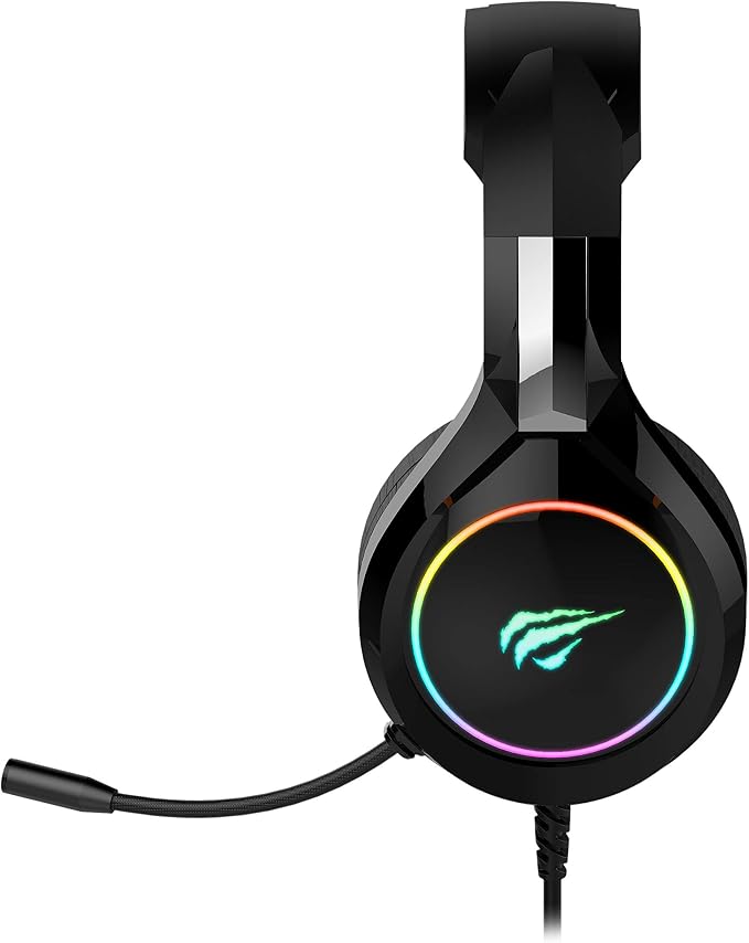 Havit Headphone Fone de Ouvido H2232d, Gamer, Iluminação RGB, com Microfone, Falante de 50mm, Conector 3.5mm, HAVIT, HV-H2232d, Cabo USB para Iluminação - Imagem 3