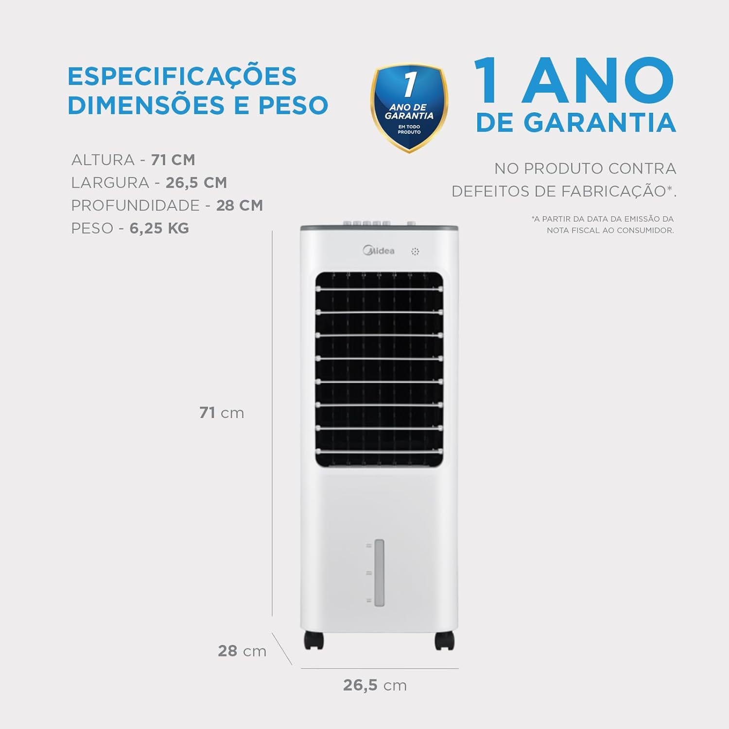 Climatizador de Ar 5L Midea 220v 60hz Midea - Imagem 3