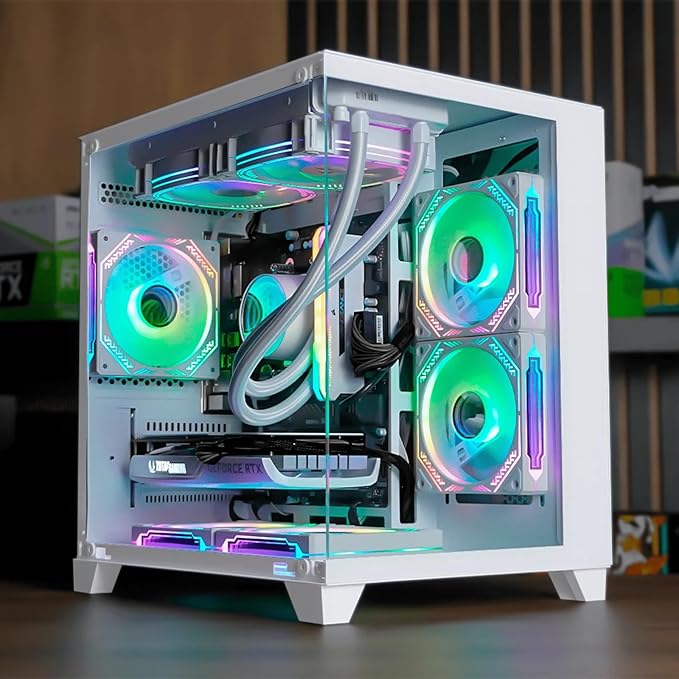AMD PC Gamer Completo Ryzen 5 5500, RTX 3050, 16GB DDR4, SSD 480GB, 600W 80 Plus, Monitor 21.5", Windows 11 Pro, PNZKOB1O-E - Imagem 2