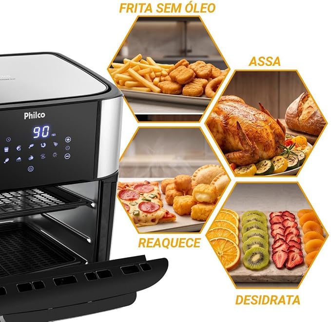 Fritadeira Philco Air Fryer Oven 12L PFR2200P - 127V - Imagem 2