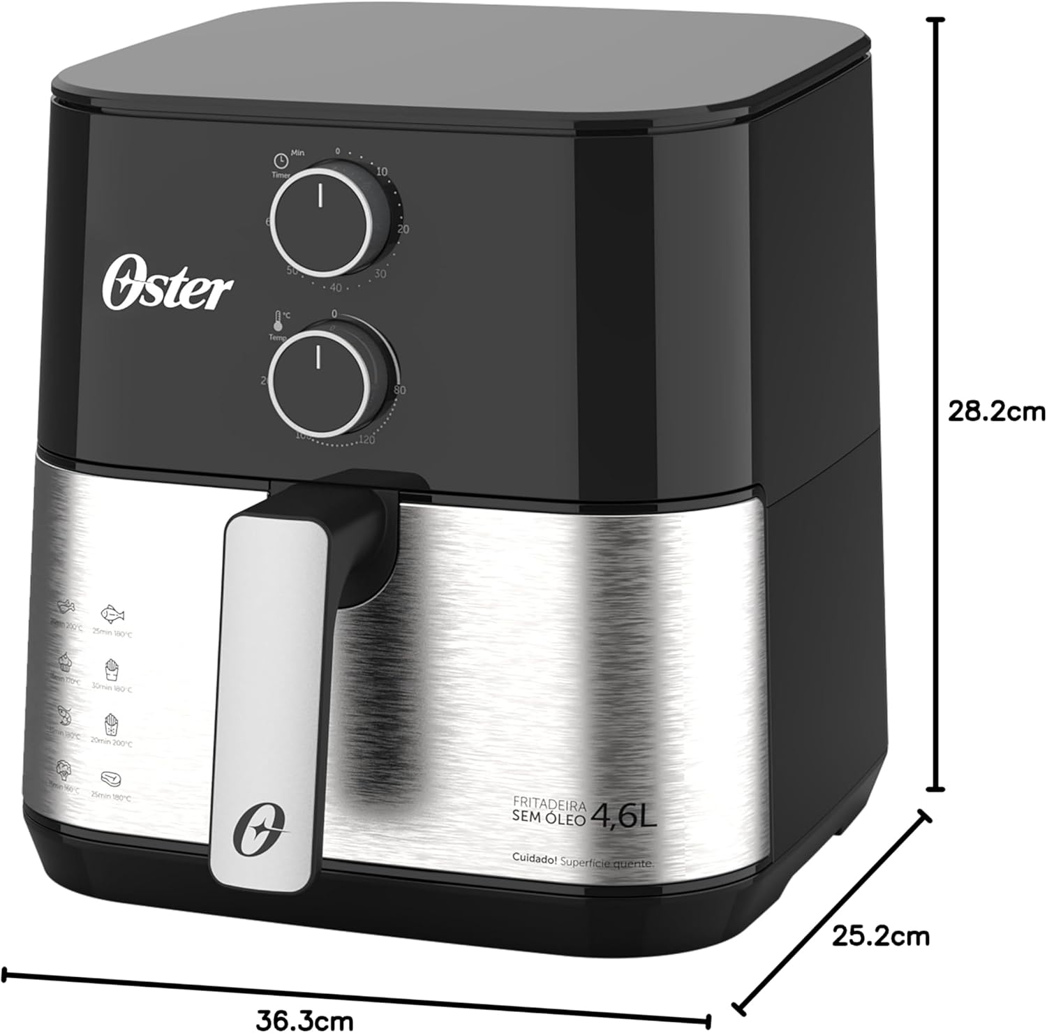 Fritadeira Sem Óleo Oster 127V - OFRT520, PRETO - Imagem 4