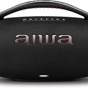Caixa de Som Boombox Plus AIWA BBS-01-B 200W Bluetooth 5.3-200W RMS - 30 Horas de Bateria - Resistente à Poeira e Água - Preto