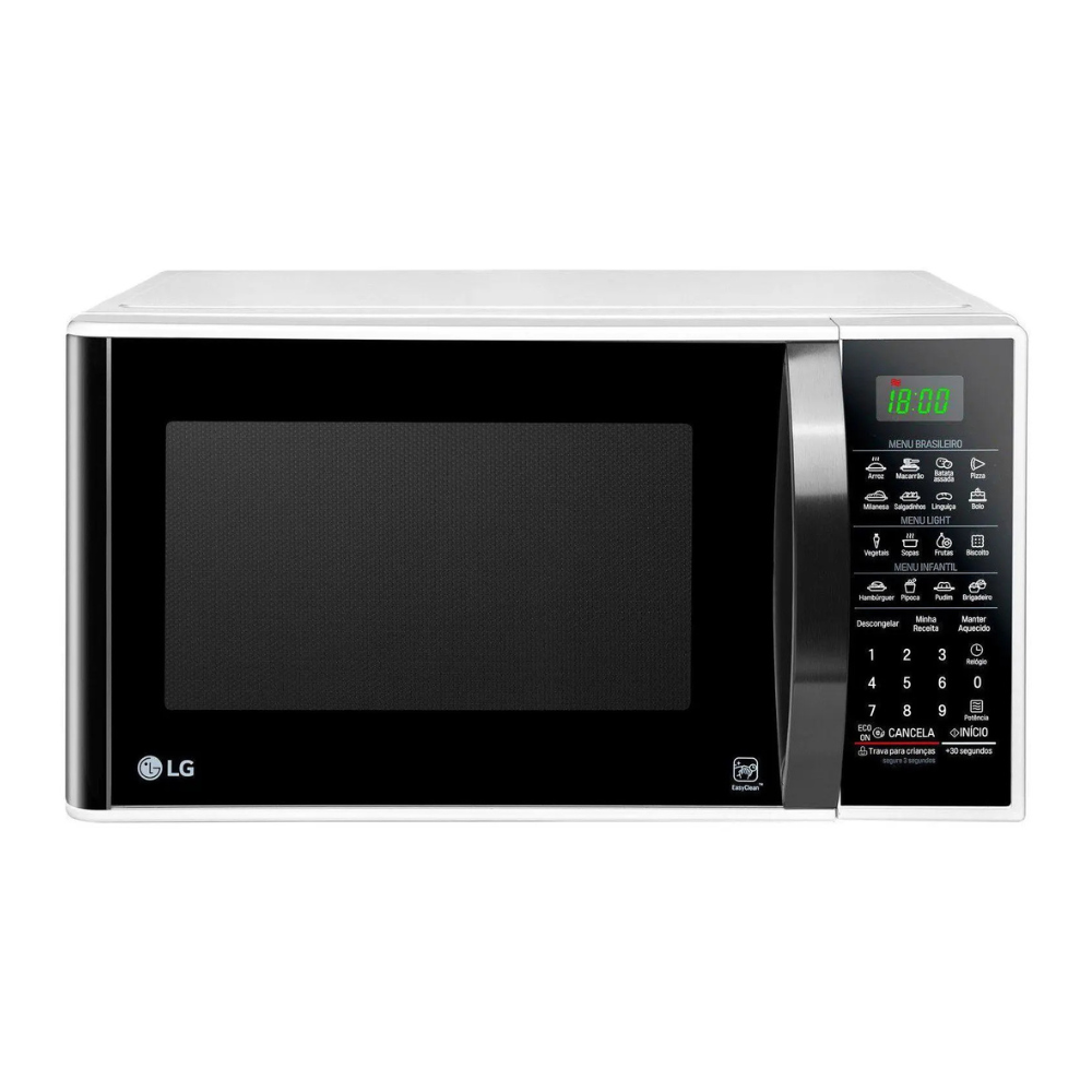 Micro-ondas LG 30L Solo MS3091BC Branco e Preto 110/220V