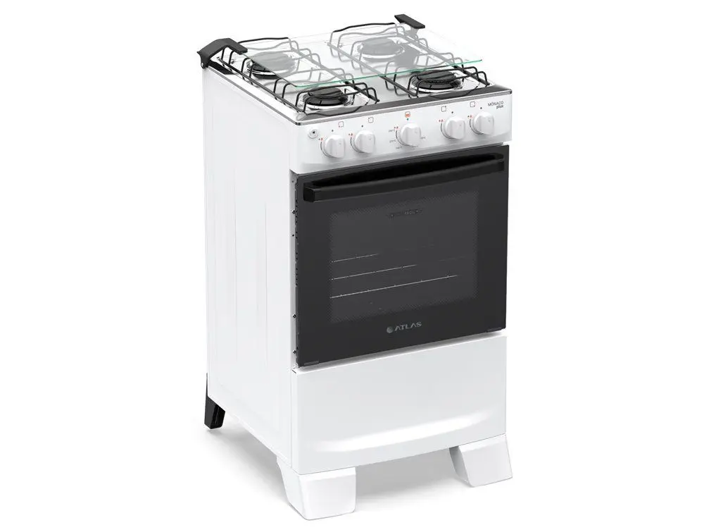 Fogão 4 Bocas Atlas Branco Mônaco Plus 110/220V - Imagem 4