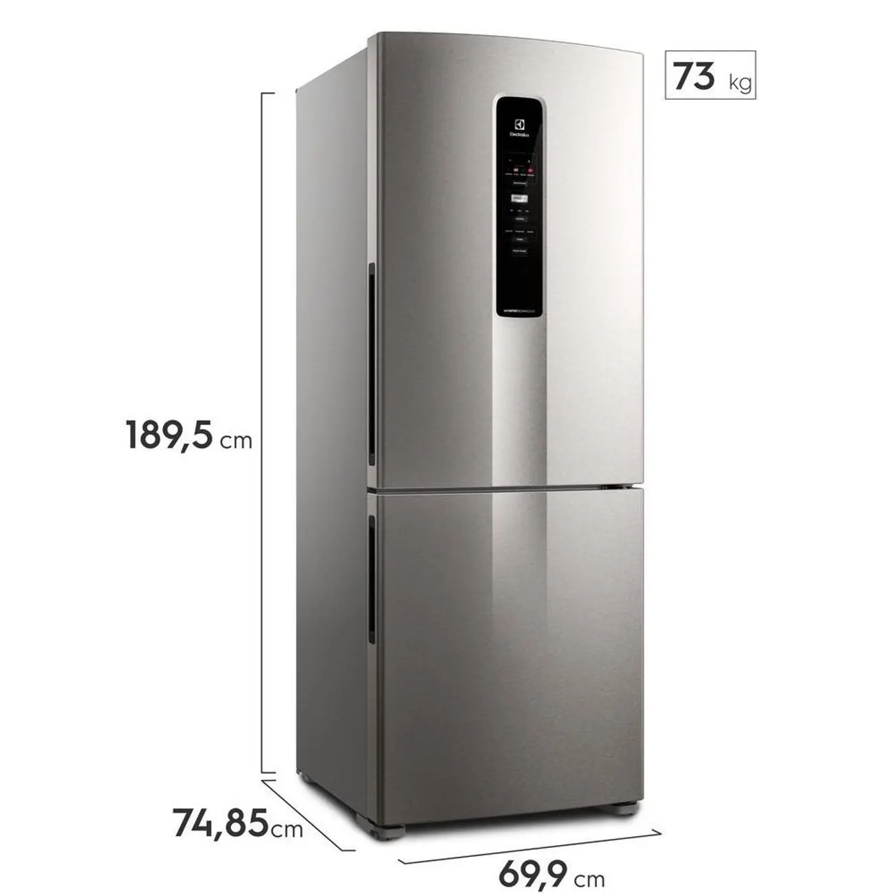 Geladeira/Refrigerador Electrolux Frost Free - Inverse Cinza 490L IB7S 110/220V - Imagem 3