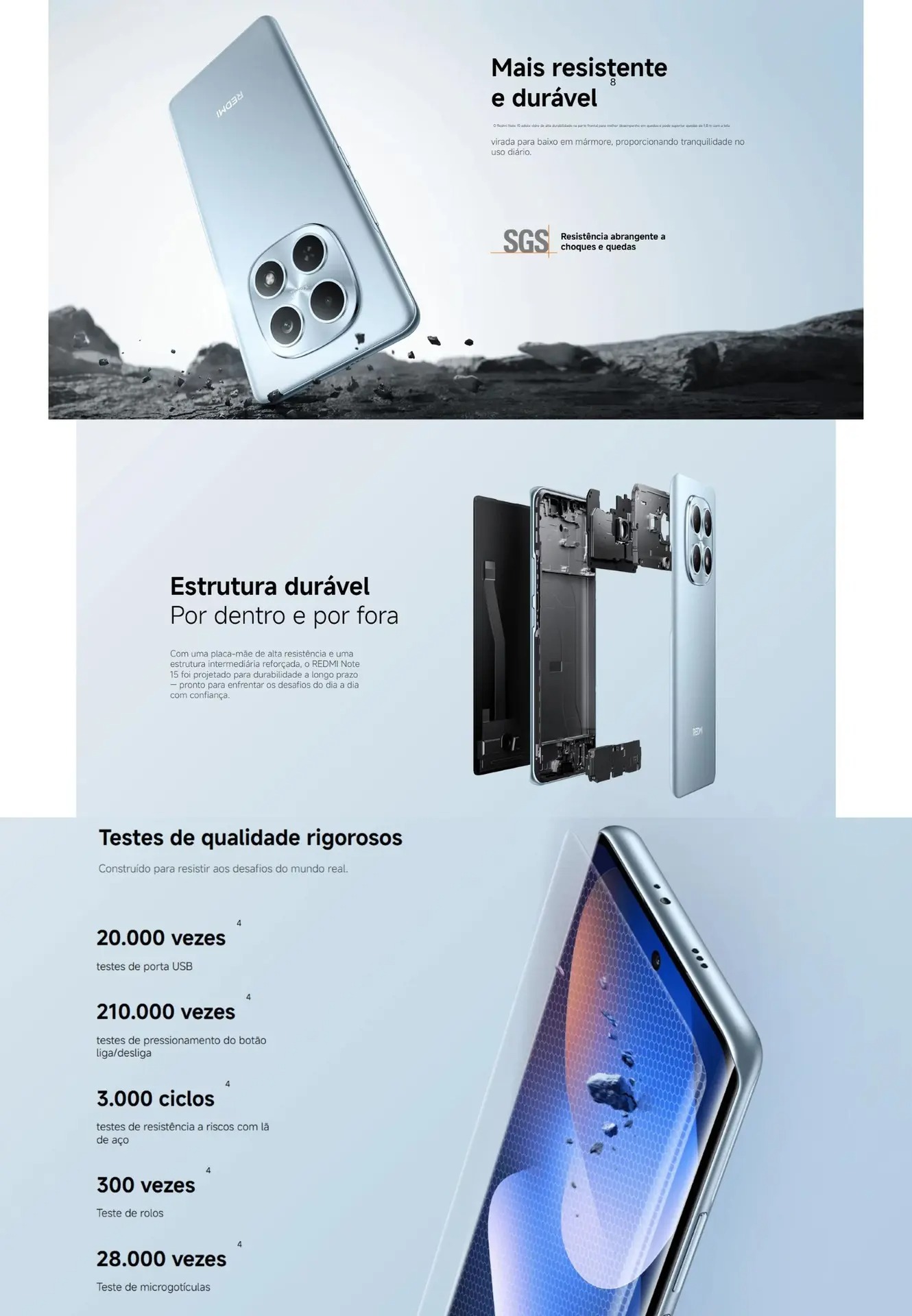 Smartphone Celular Xiaomi Redmi Note 15 4G 256GB 8GB 128GB 6GB Lançamento 2026 Câmera 108MP 20MP AMOLED 120Hz FHD plus Design Premium Água e Poeira - Imagem 7