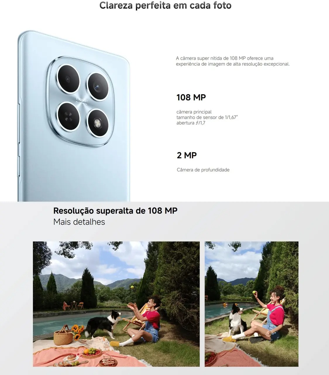 Smartphone Celular Xiaomi Redmi Note 15 4G 256GB 8GB 128GB 6GB Lançamento 2026 Câmera 108MP 20MP AMOLED 120Hz FHD plus Design Premium Água e Poeira - Imagem 9