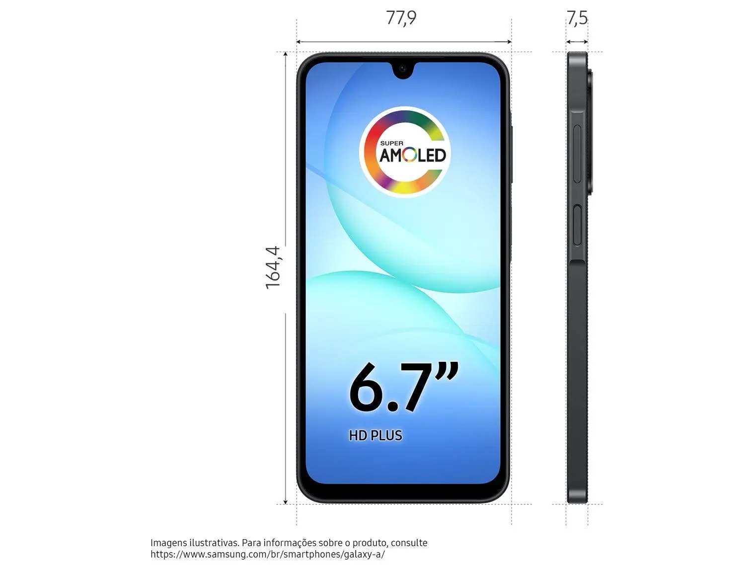 Celular samsung galaxy a17com ia, 128gb, 4gb ram, cam de 50mp, tela de 6.7, nfc, ip54 - preto - Imagem 2