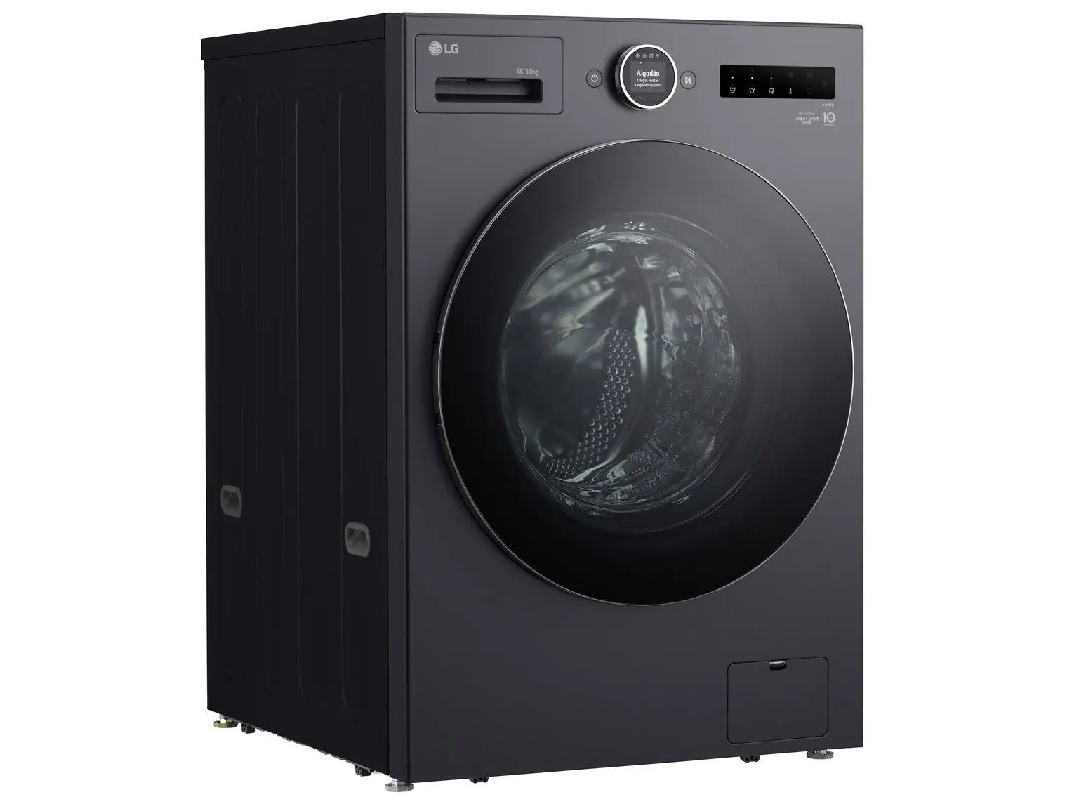 Lava e Seca Smart LG 18kg WD18GNT Motor Inverter Direct Drive Água Fria e Quente Black Inox 110/220V - Imagem 4