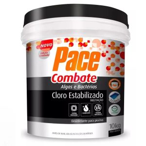 Balde Cloro Multiação 3 Em 1 Pace Combate 10kg Para Piscinas