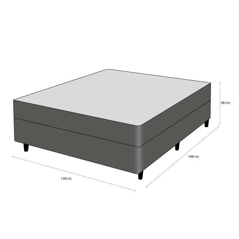 Cama Box e Colchão Freedom - Casal (138x188) - Ortobom - Imagem 9