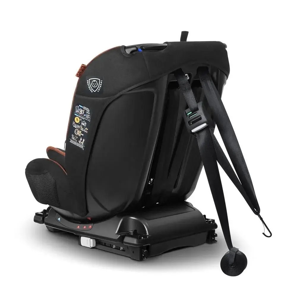 Cadeirinha Cadeira De Bebê Isofix Para Carro Infantil Auto 0 a 36kg g0 g1 g2 g3 Infantil Preta Cinto Regulável Litet - Imagem 2
