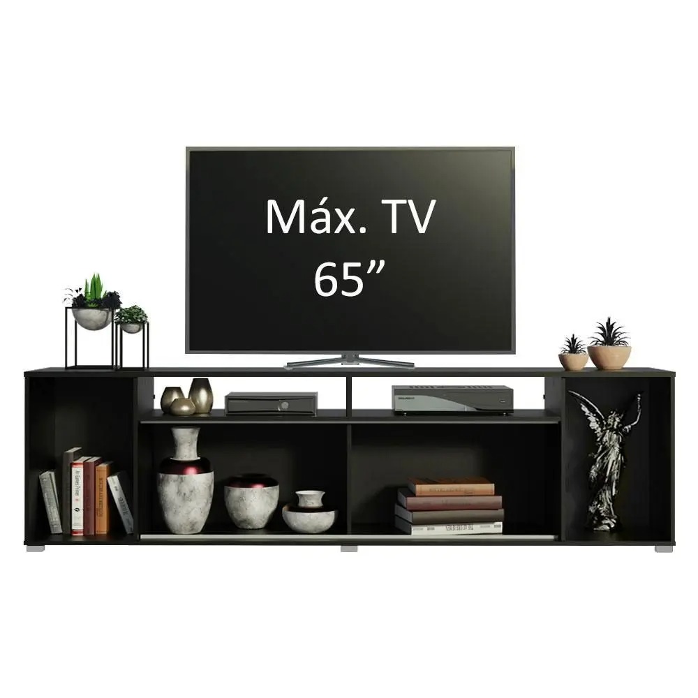 Rack para TV até 65 Polegadas Madesa Cancun - Preto - Imagem 3