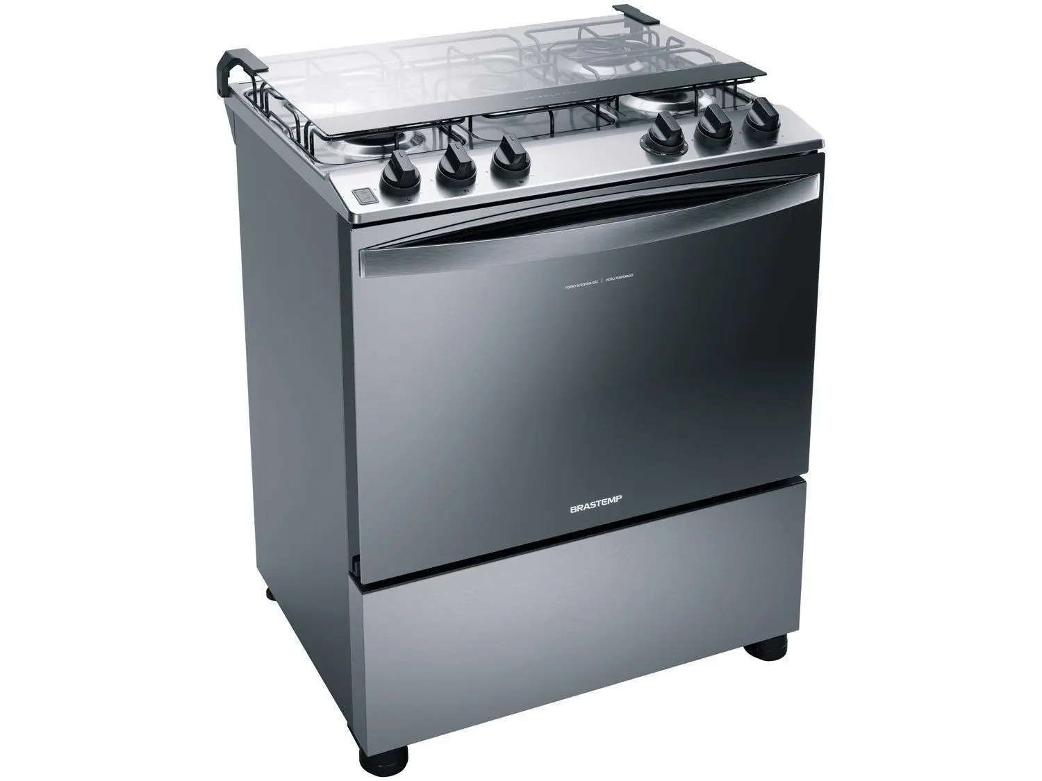 Fogão Brastemp 5 Bocas Cor Inox Com Botões Removíveis E Exclusivo Aro Protetor - BFS5NCR 110/220V - Imagem 2