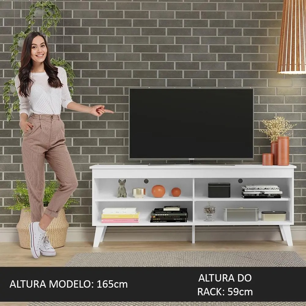 Rack para TV até 65 Polegadas com Pés Turim Madesa - Imagem 4