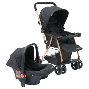 Carrinho de Bebê com Barra Reversível + Bebê Conforto Maxi Baby Youturn até 15kg