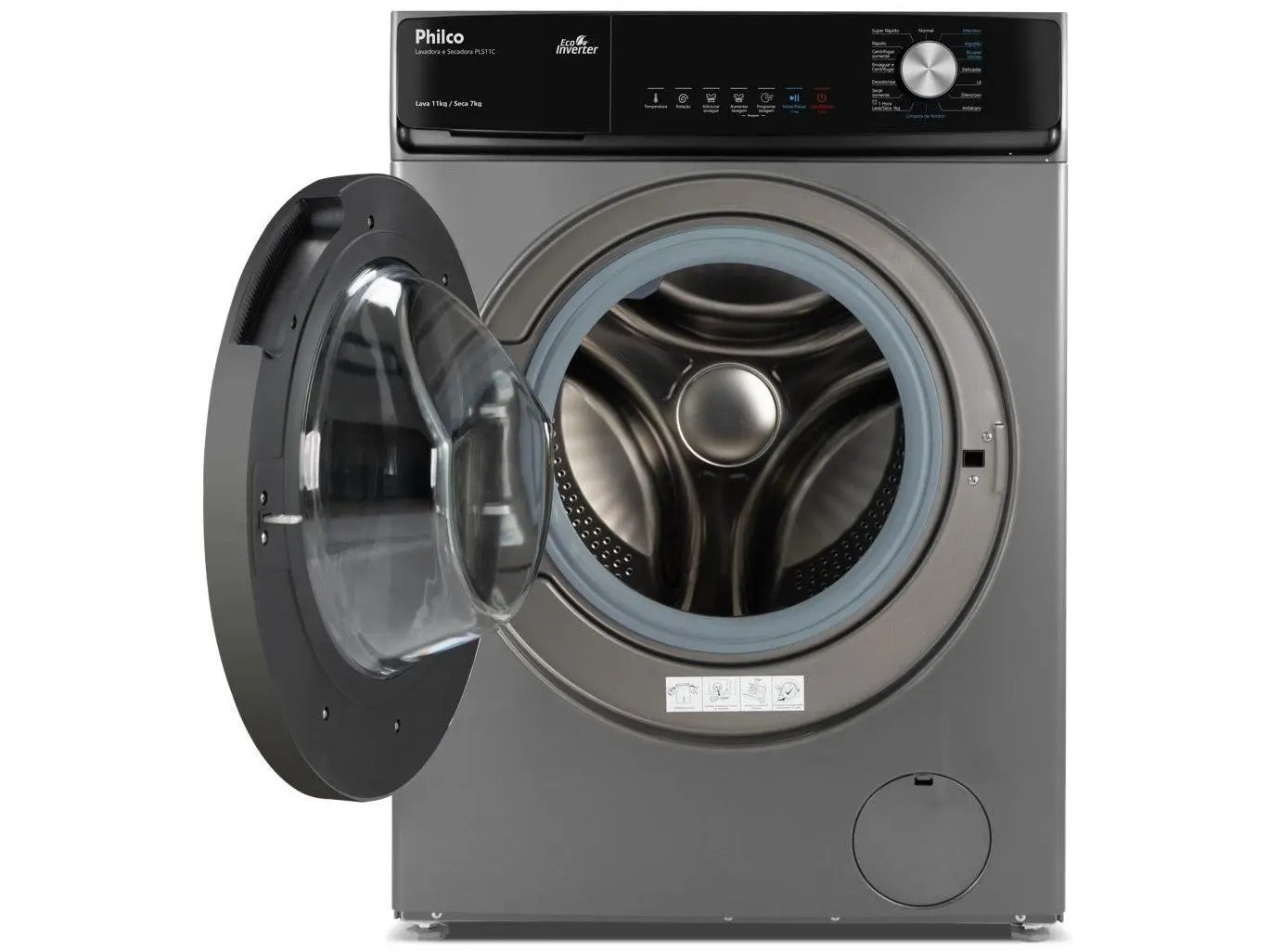 Lava e Seca Philco 16 Programas Eco Inverter 11kg Titânio PLS11C 110/220V - Imagem 5