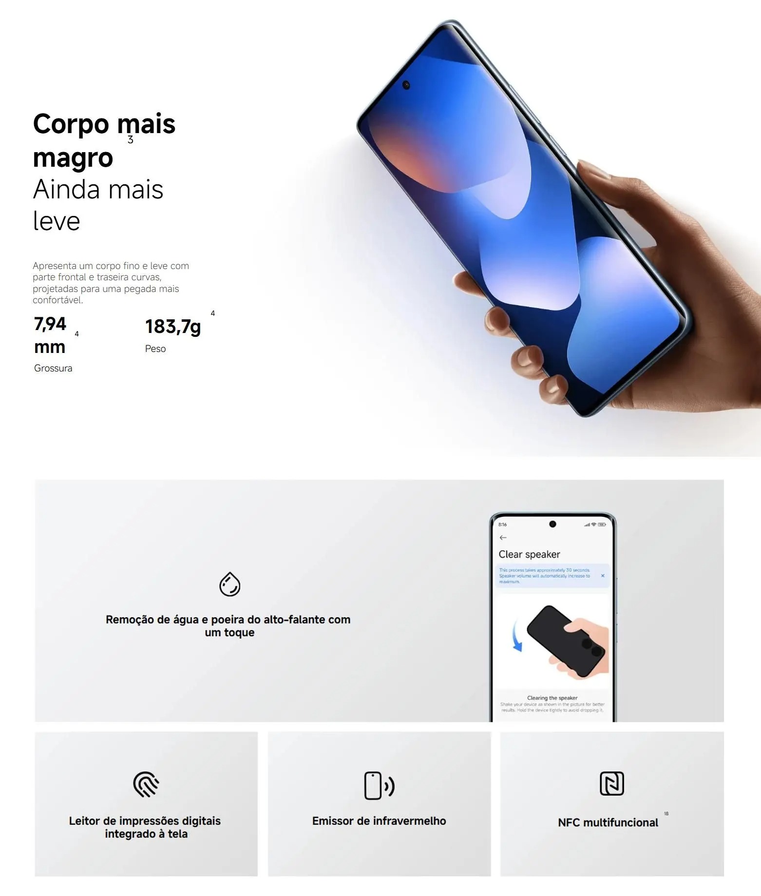 Smartphone Celular Xiaomi Redmi Note 15 4G 256GB 8GB Lançamento 2026 Câmera 108MP 20MP AMOLED 120Hz FHD plus Design Premium Água e Poeira - Imagem 3