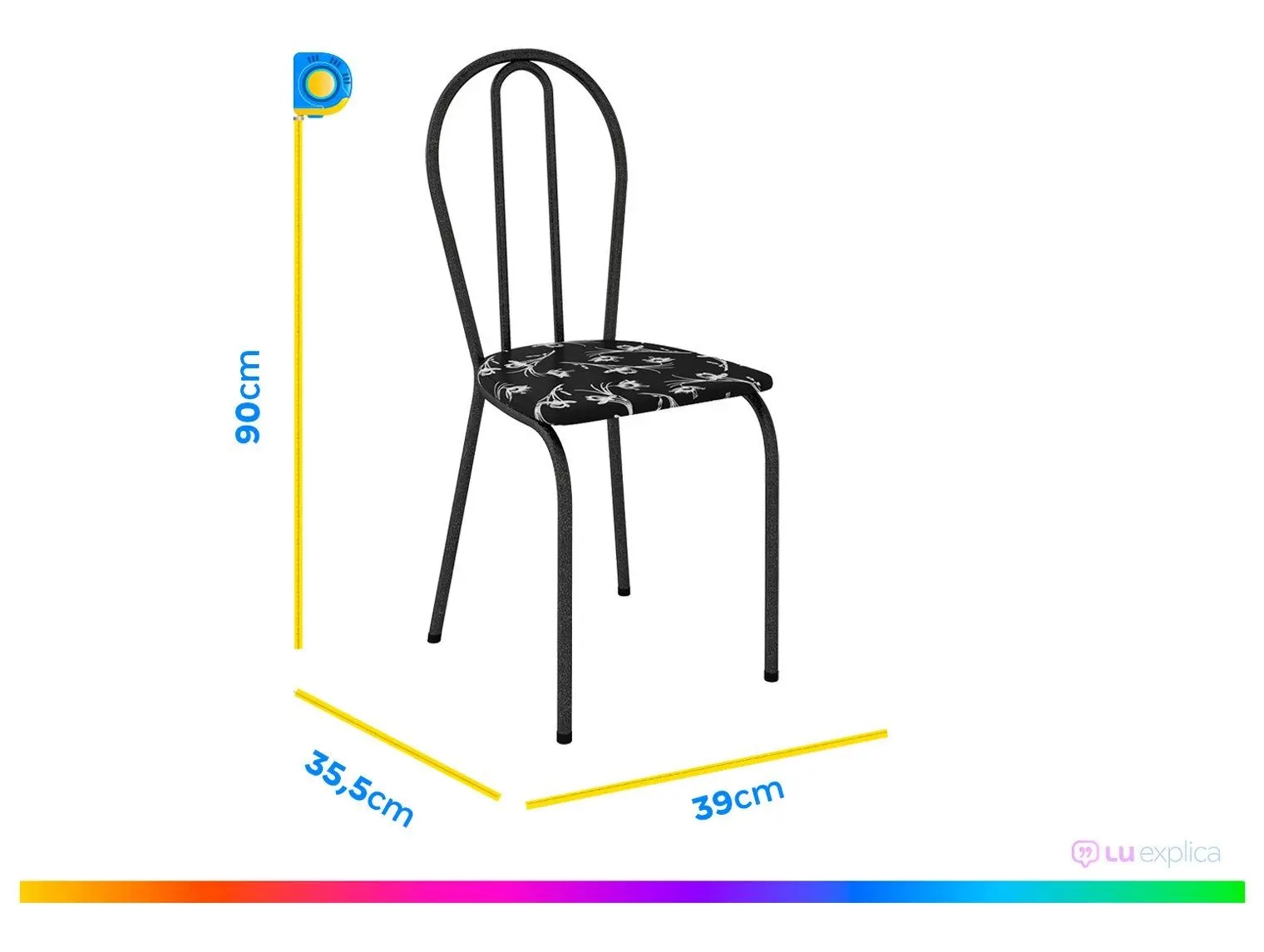 Mesa de Jantar 6 Cadeiras Retangular Preta - Artefamol America Bruna - Imagem 4