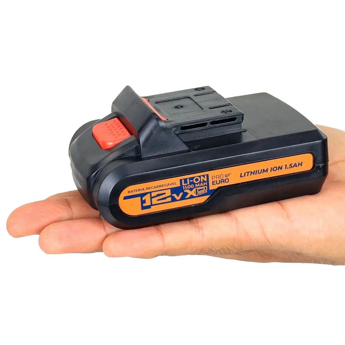 Parafusadeira Furadeira Sem Fio 12V Mandril Rápido 10mm com Carregador Bivolt Pró Euro - PRO EURO - Imagem 3