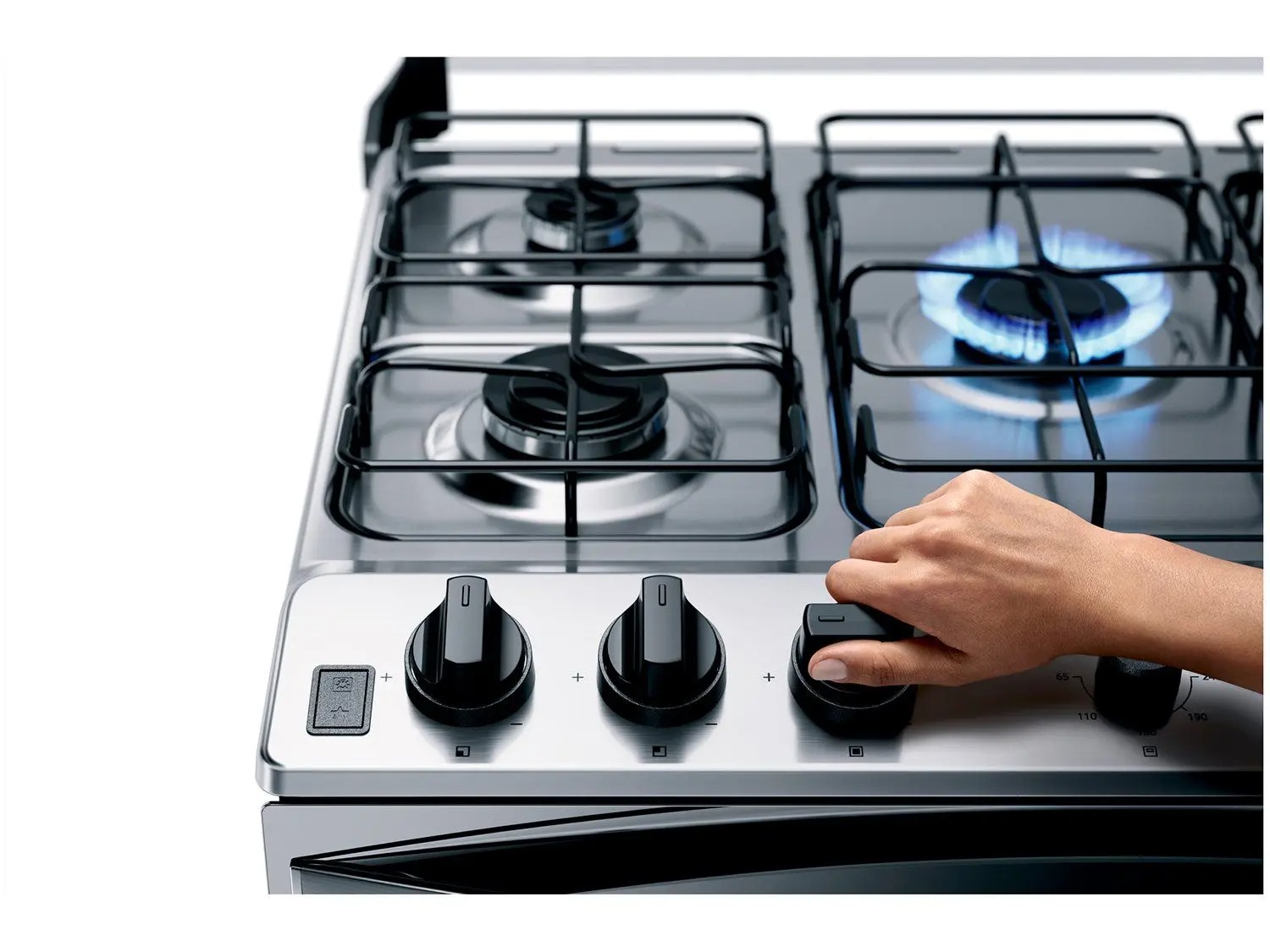 Fogão Brastemp 5 Bocas Cor Inox Com Botões Removíveis E Exclusivo Aro Protetor - BFS5NCR 110/220V - Imagem 4