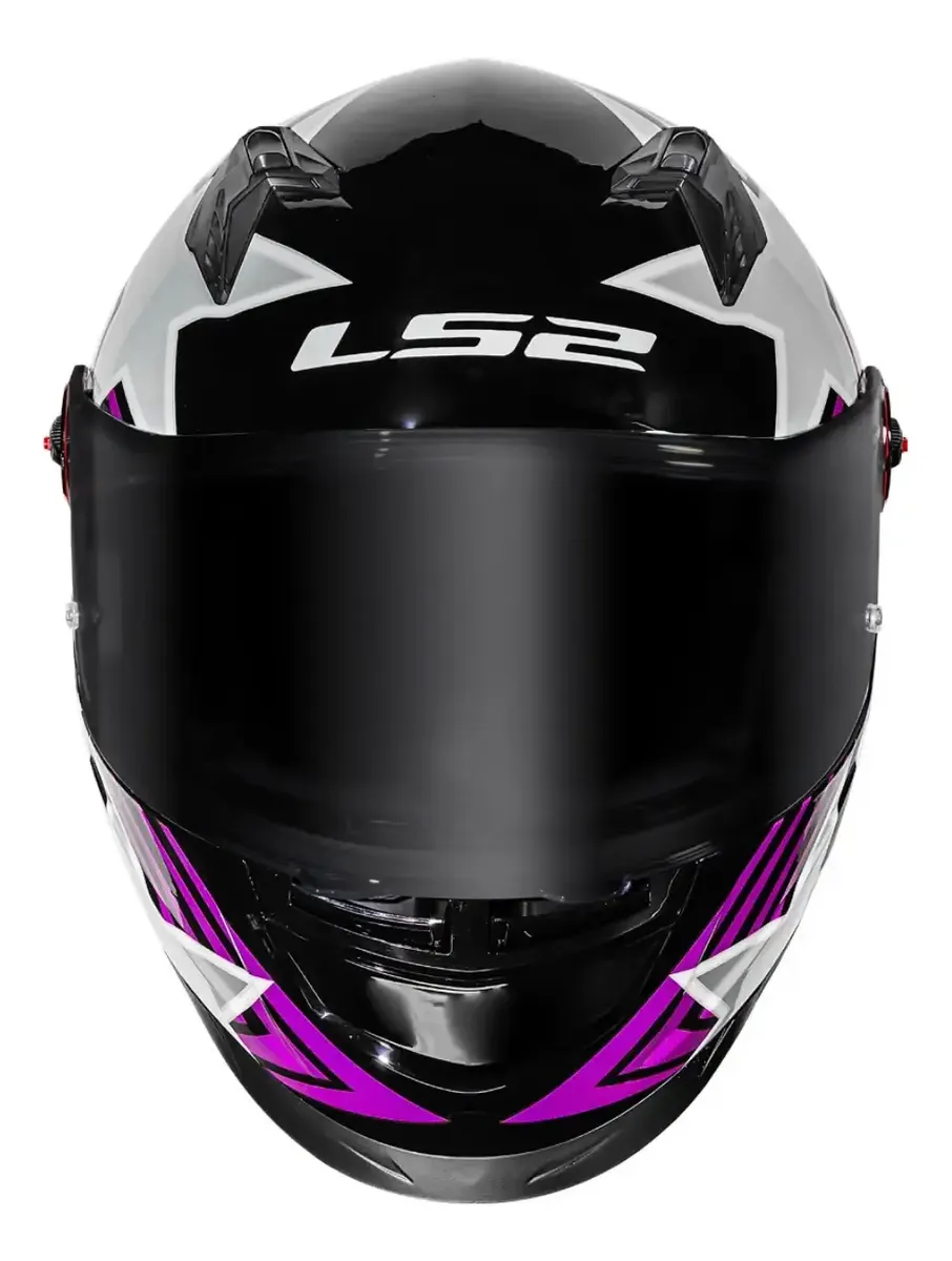 Capacete Fechado Ls2 Ff358 Pro Estellar Preto Roxo Rosa - Imagem 3