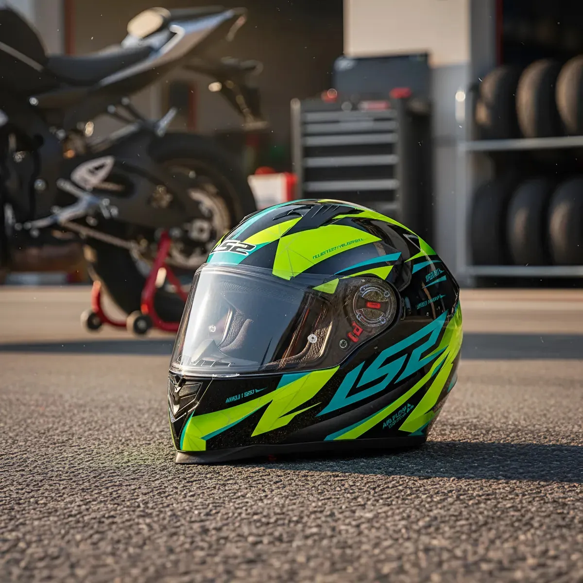 CAPACETE LS2 FF358 CLASSIC DRAZE PRETO / AMARELO FLUOR - Imagem 4