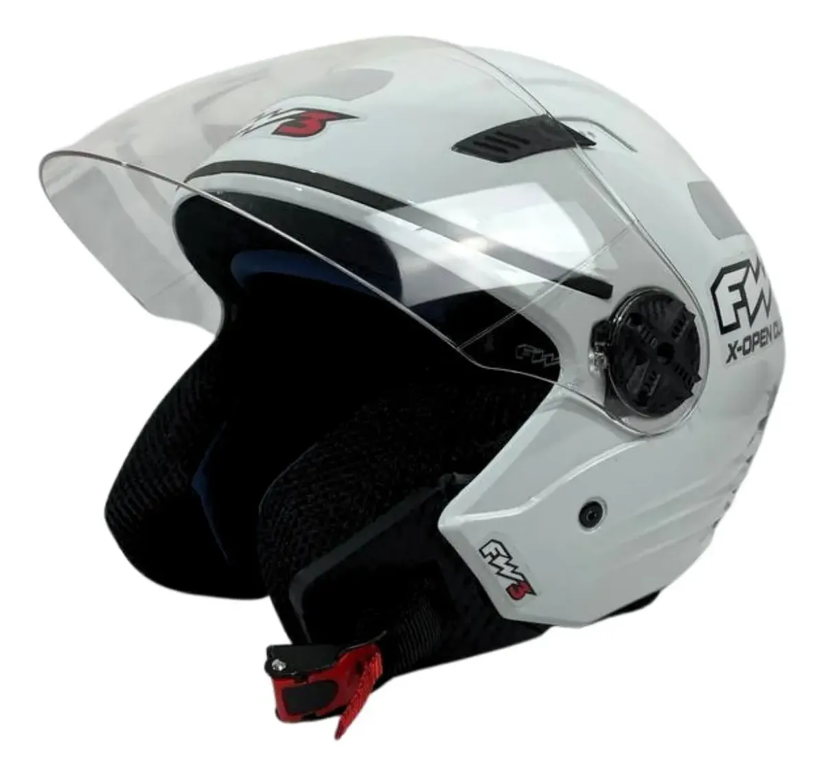 Capacete Aberto P/ Moto Fw3 Viseira Cristal X Open Inmetro - Imagem 2